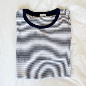 Brandy Melville Navy Blue Stripe Short Sleeve